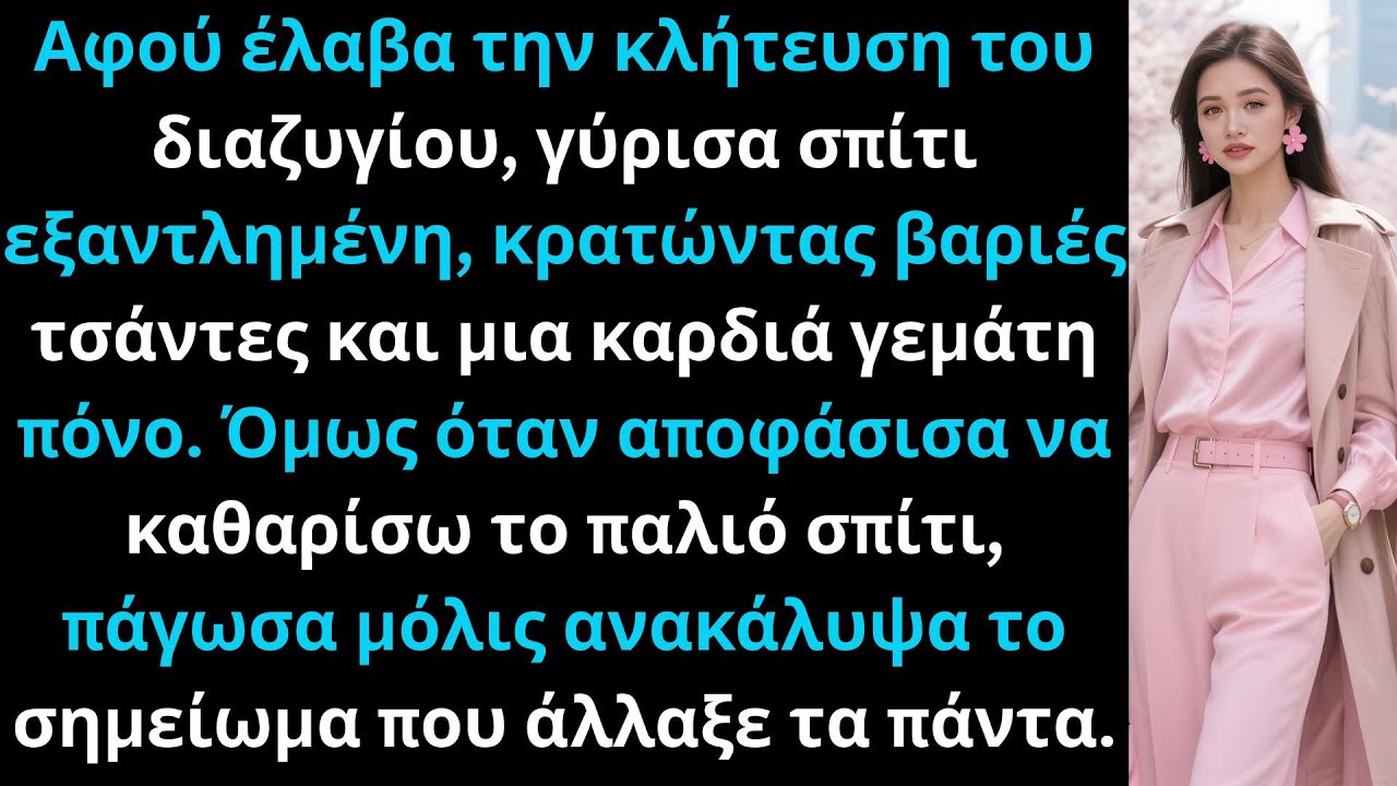 Μετά την παραλαβή της κλήτευσης διαζυγίου γύρισα σπίτι κουβαλώντας βαριές τσάντες, μα όταν αποφάσισα