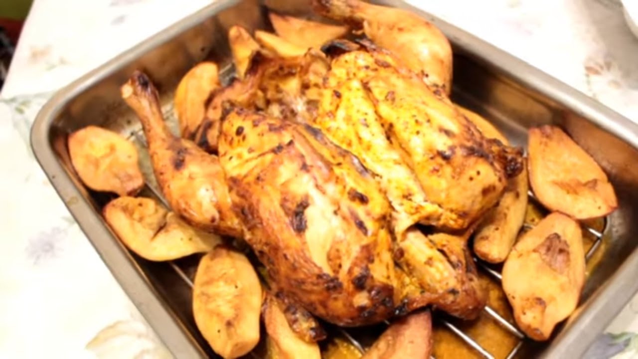 КУРИЦА ЗАПЕЧЕННАЯ С АЙВОЙ!👌 АЗЕРБАЙДЖАНСКАЯ КУХНЯ 😋Azerbaijani baked chicken with quince