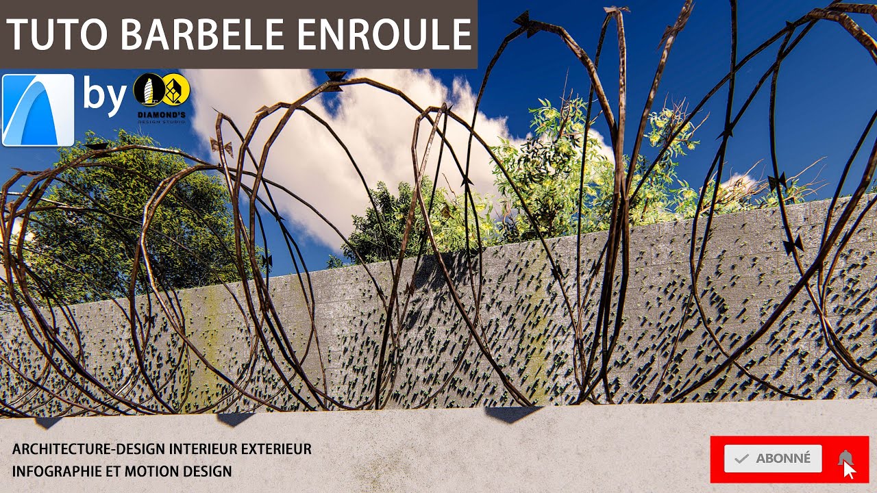 ARCHICAD Tuto 01 Modélisation Barbelé enroulé