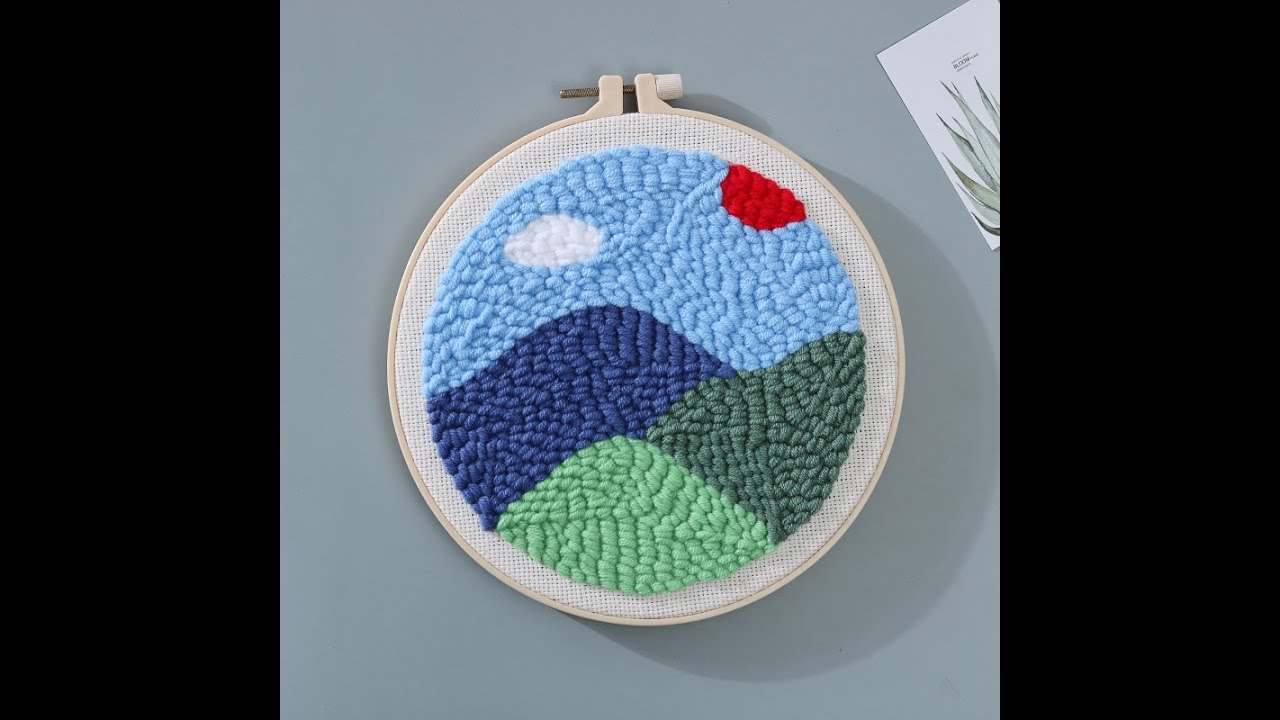 Mountains Punch Needle Artwork for home decoration