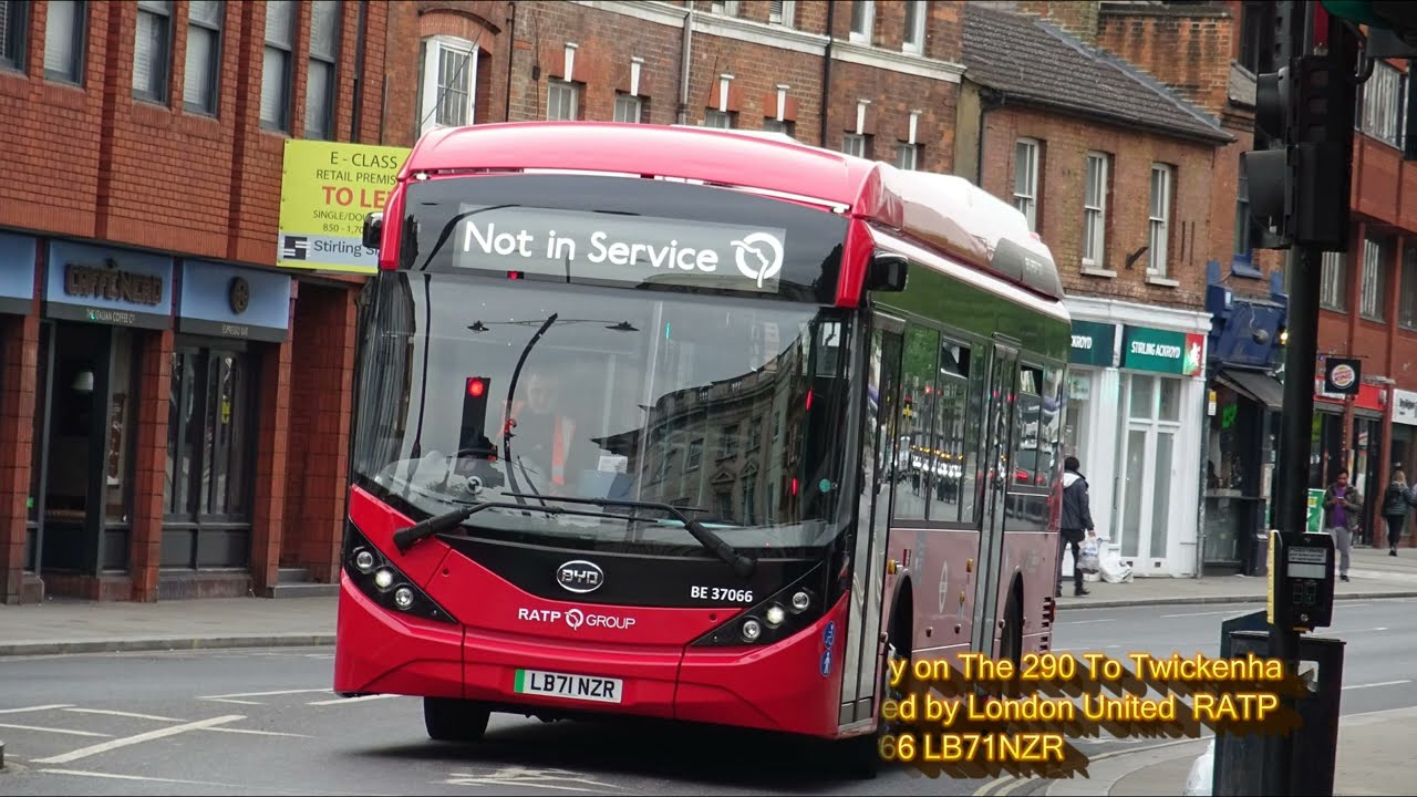 New Electric Bus Journey on The 290 BE37066 LB71NZR