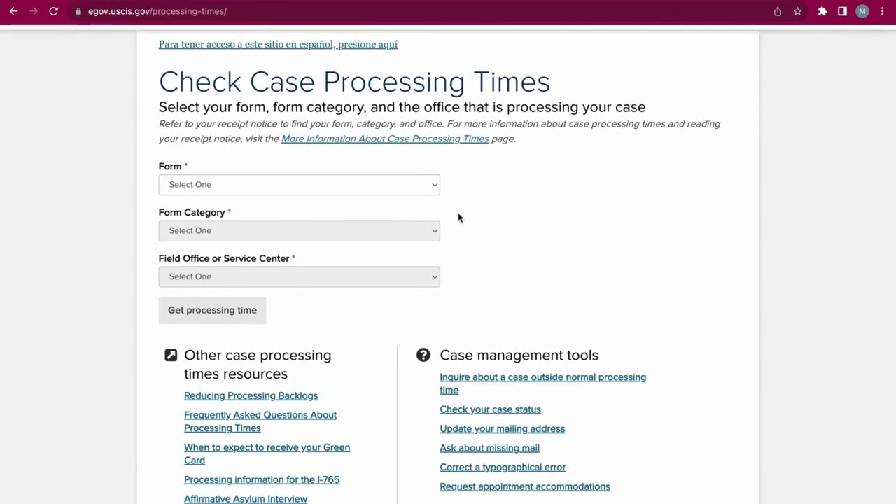How to Check Case Processing Times