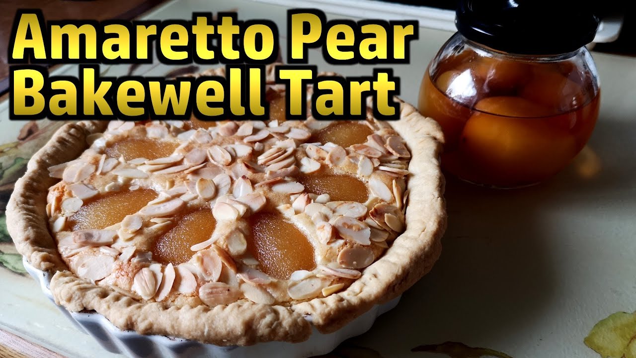 Amaretto Pear Bakewell(ish) Tart