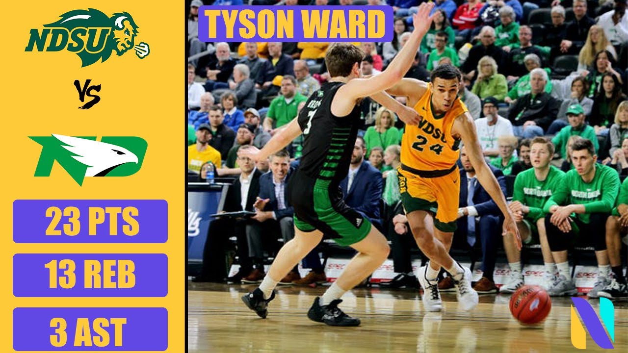 Tyson Ward North Dakota State  23 PTS 13 REBS 3 AST vs North Dakota  |  SUMMIT LEAGUE CHAMPIONSHIP