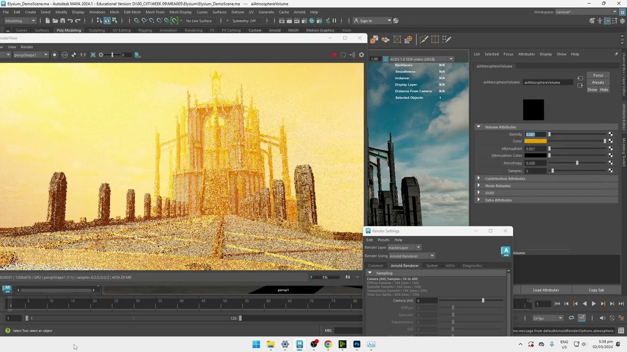 PART 2; Arnold Fog, AOV Render passes