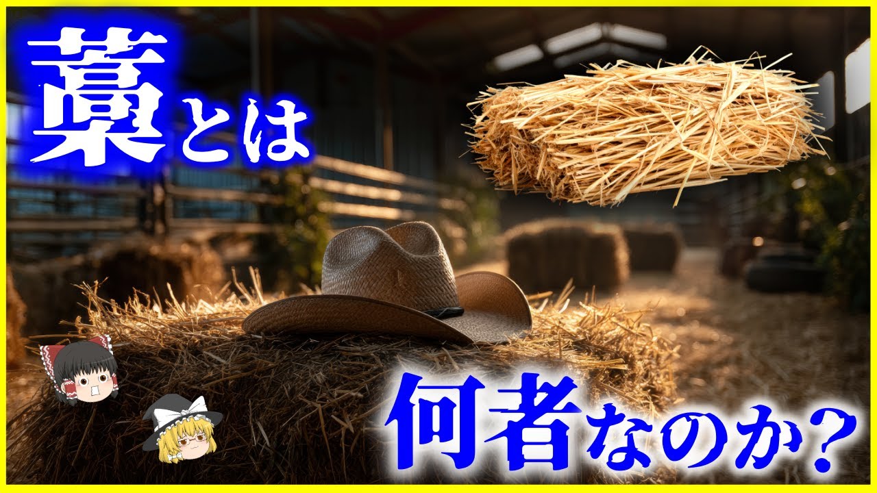 【ゆっくり解説】人類最古の&ldquo;万能素材&rdquo;「ワラ（藁）」とは何者なのか？を解説/古代から続く&ldquo;ワラ&rdquo;のサバイバル力とは