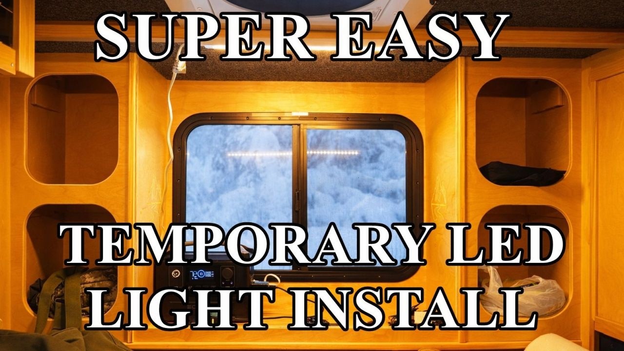 The EASIEST way to install TEMPORARY LED's in your small overland camper.