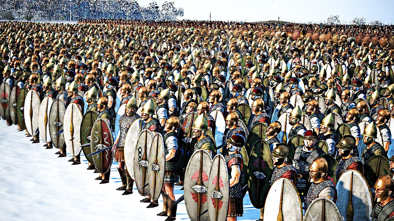 GERMAN BARBARIANS VS GREEKS OF EPIRUS | 32,000 Units | Historical Cinematic Battle