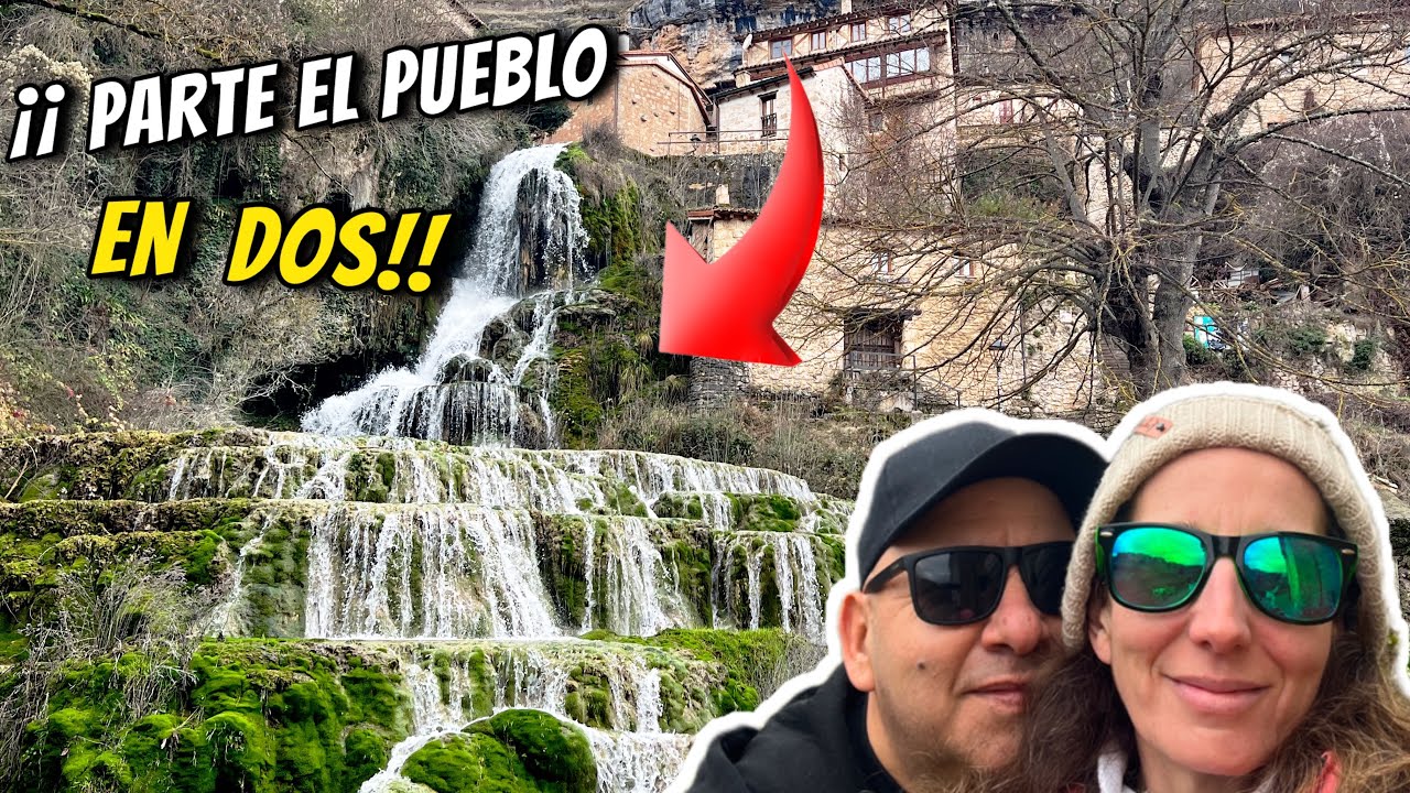 ORBANEJA del CASTILLO: El pueblo ATRAVESADO por una CASCADA 