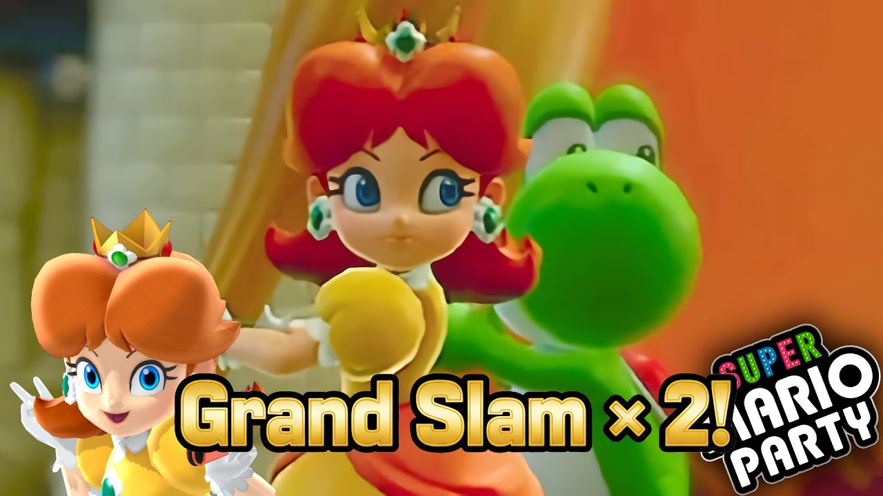 Бейсбольная мини-лига Super Mario Party: Дэйзи и Йоши против Луиджи и Боузера-младшего
