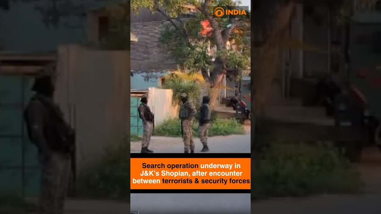 Search operation underway in J&K&rsquo;s Shopian, after encounter between terrorists & security forces