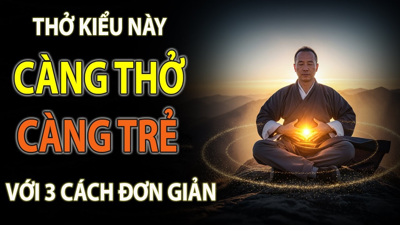 3 Cách Thở Tụ Khí Đan Điền Giúp Trẻ Như Tuổi 20 - Ai Cũng Làm Được