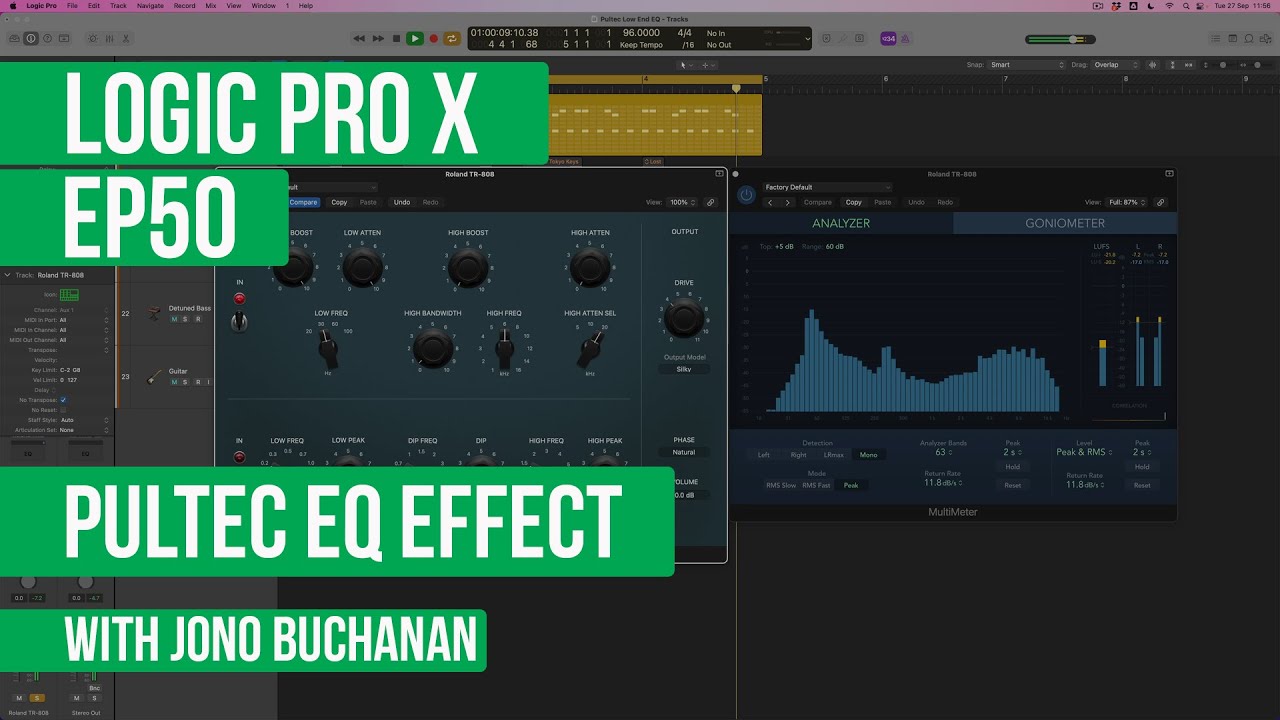 LOGIC PRO X - How to get the Pultec EQ Effect
