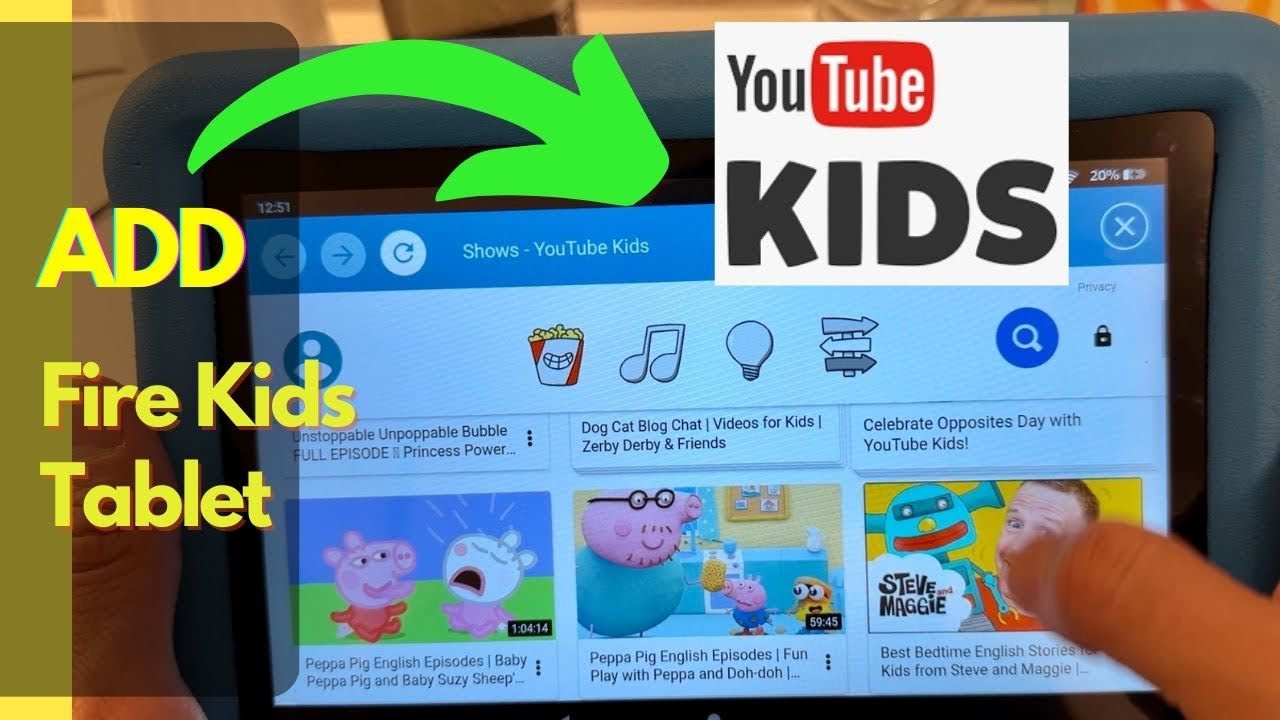 Добавьте детский планшет YouTube Kids on Fire HD (детский профиль) | Amazon Kids+