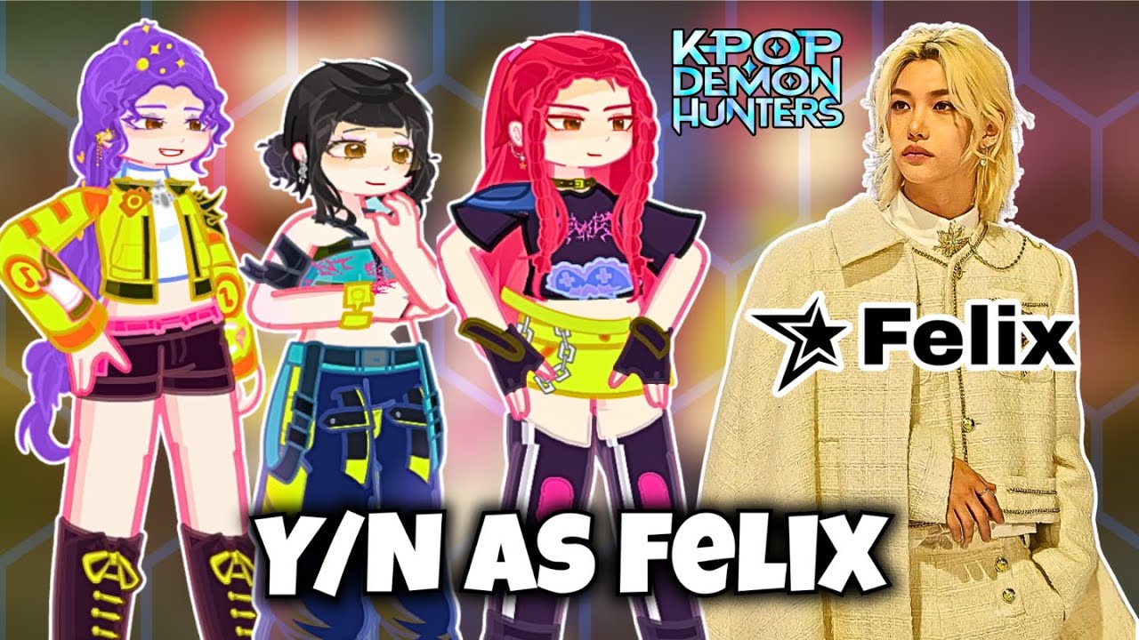 Kpop Demon Hunters React To Y/N as Felix From Straykids || Gacha React