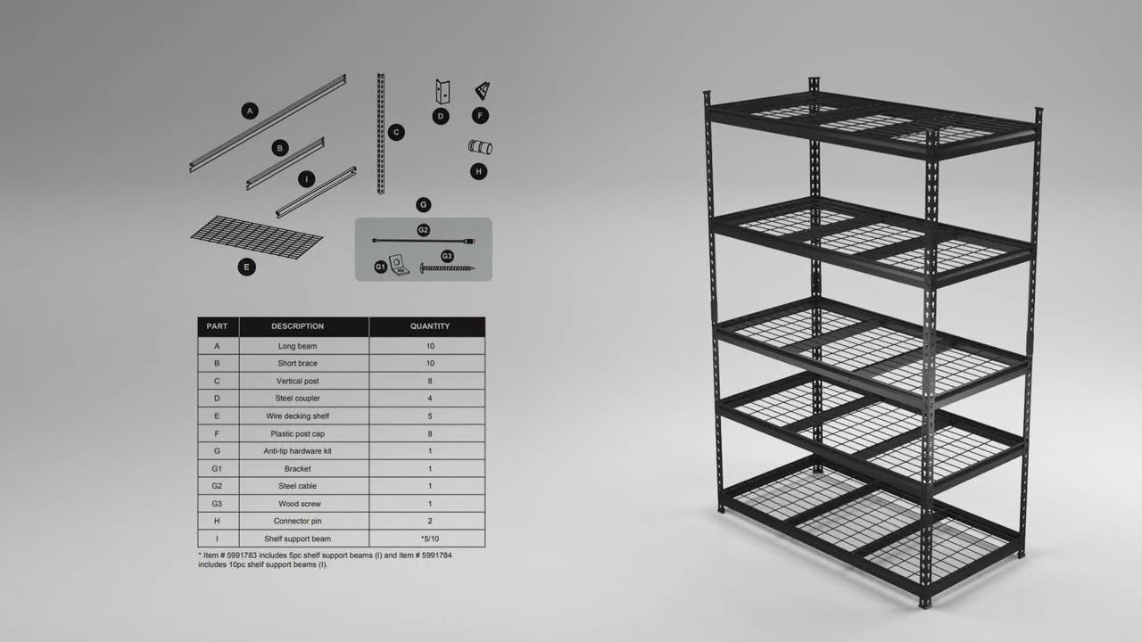Project Source 5-Tier Boltless Steel Shelving Unit | Assembly & Overview | Items 5991783 and 5991784