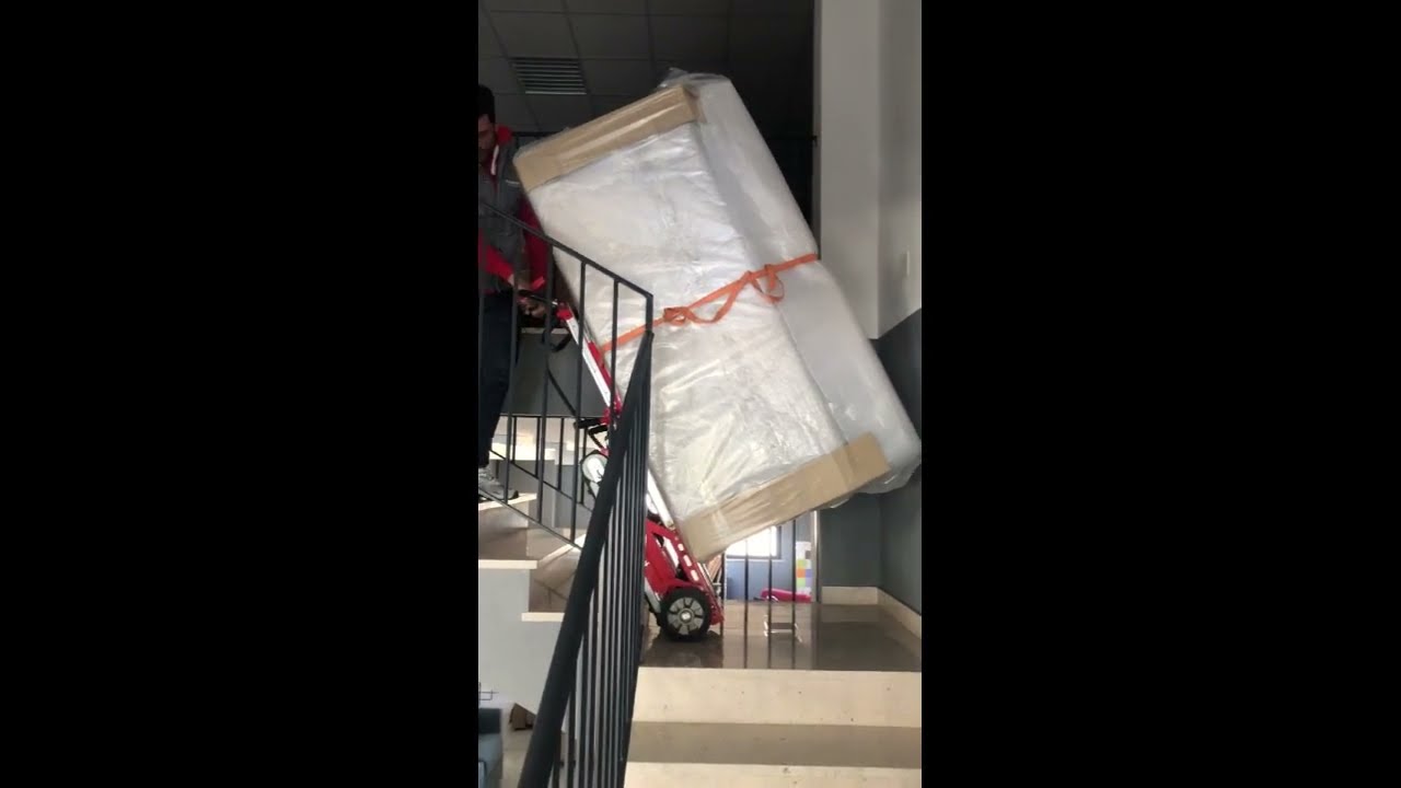 How do you move a sofa up and down stairs? With Buddy Lift Plasmoid, the innovative stair climber.