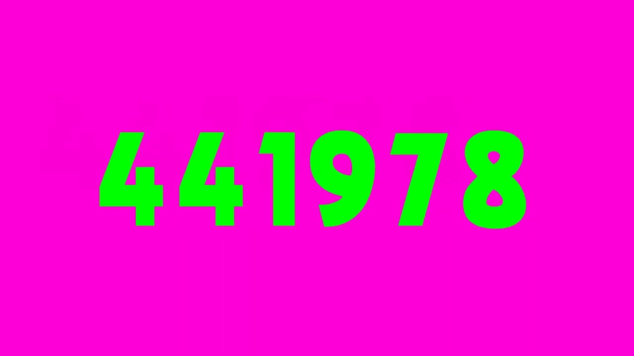 Numbers 0 to 1 Million with Renfrew Font