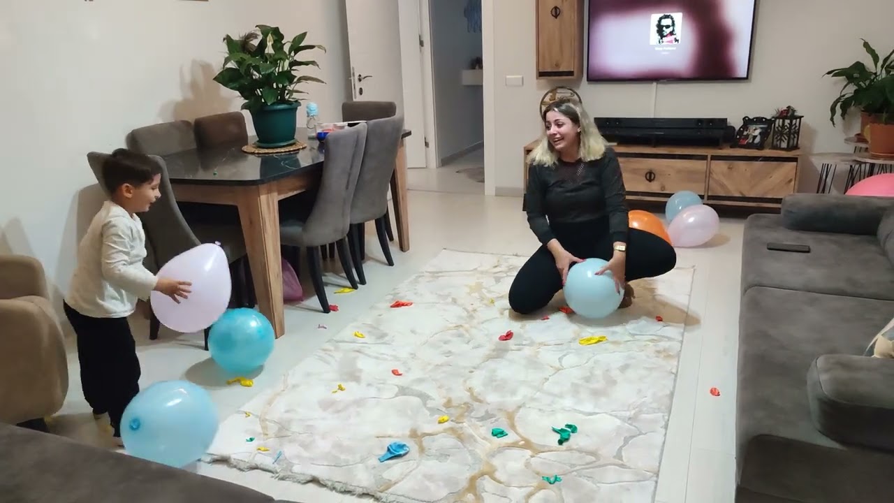 BALON PATLATMA OYUNU OYNADIK. KIVANÇ ÇOK KOMİK DÜŞTÜ🤣 #viralvideo #keşfet #funny #comedy