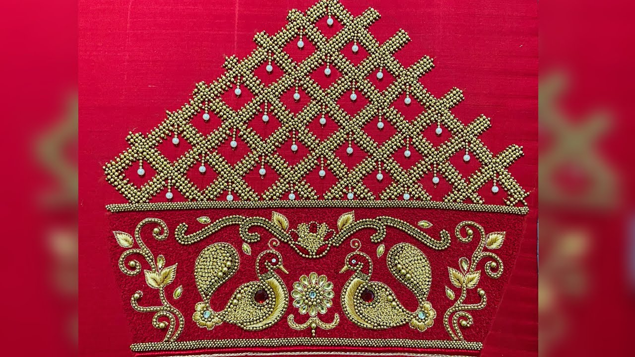 Elegant sleeve design// Aari embroidery Bridal blouse work design