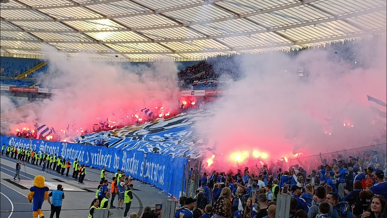 RUCH CHORZÓW - POLONIA BYTOM 1-1 ⚽🇵🇱 (24.08.2025) OPRAWA RUCHU 🧨🏳️