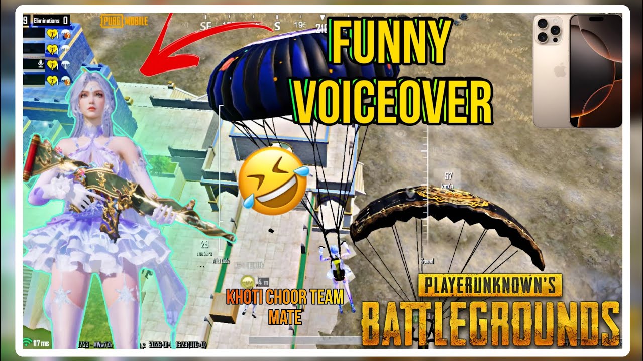 Funny Voiceover & Rush Gameplay With Khoti Chor Teammate 😂 | PUBG MOBILE | MG BADSHA | 
