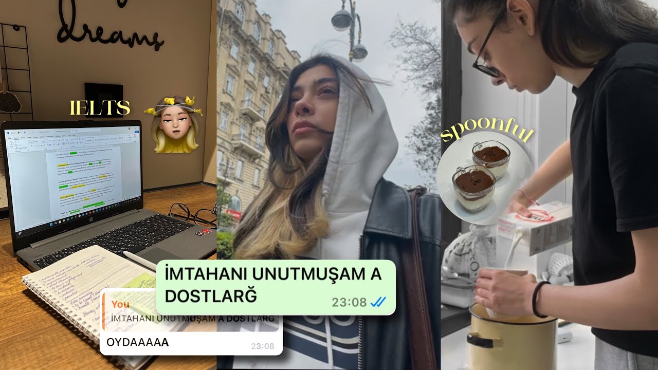 HƏYATIMDAN PRODUKTİV GÜNLƏR 📍| unutduğum imtahan, IELTS kursu, evdə zaman keçirmək