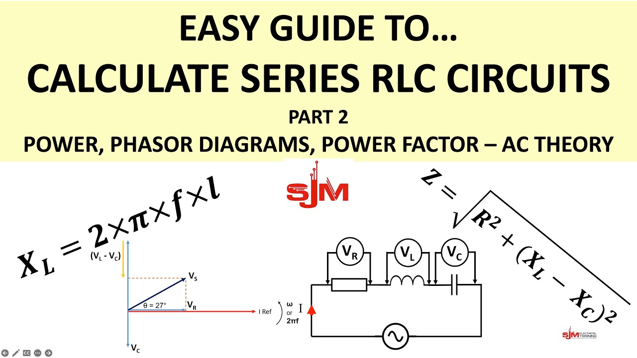 Easy Guide To... Calculate Series RLC Circuits Worked Example   Part 2 of 2