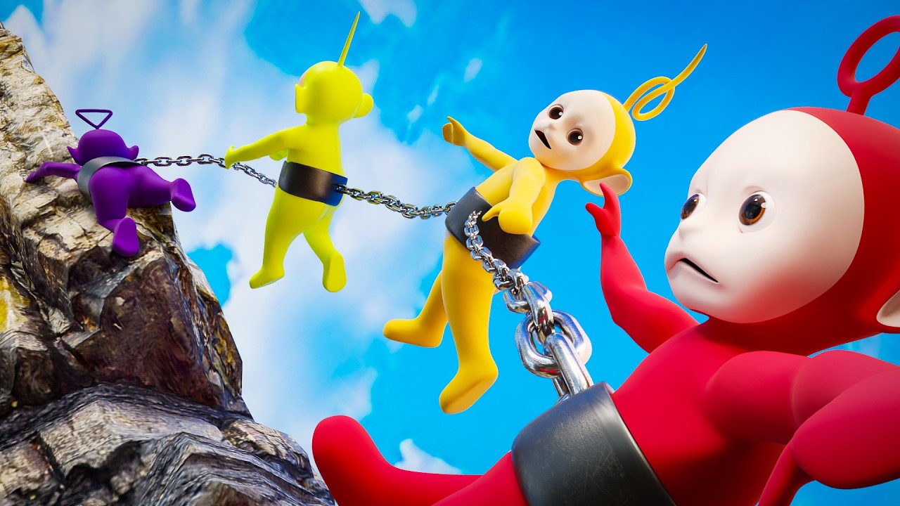 when teletubbies are CHAINED TOGETHER… (carnage)