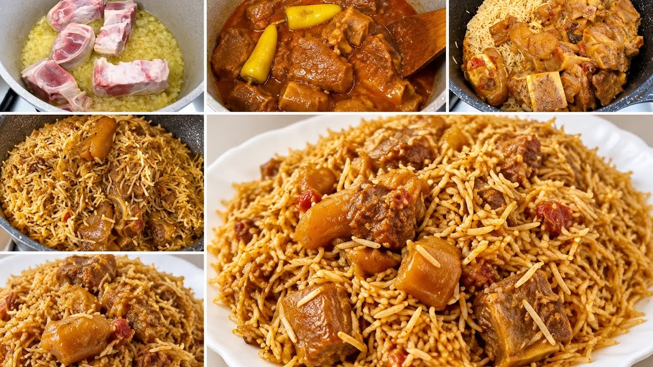 Afghan Special Pacha Palau ( Cow Feet with Rice)