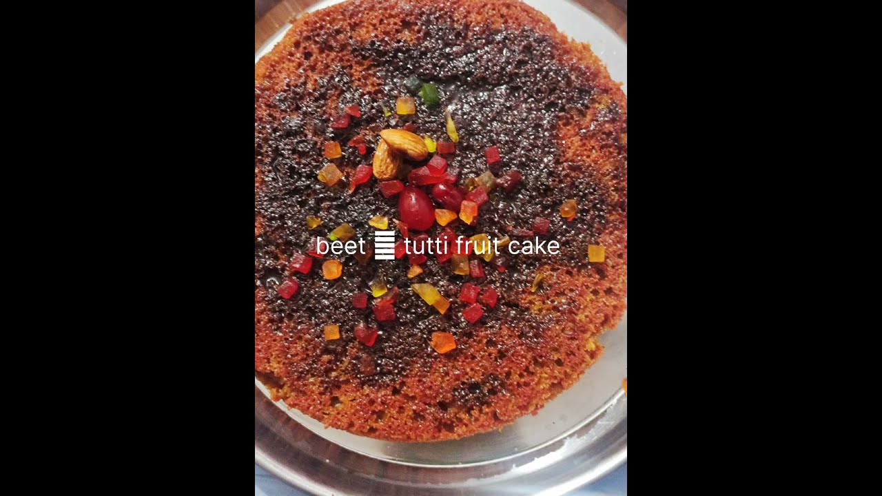 Beet rava tutti fruit cake recipe 💞