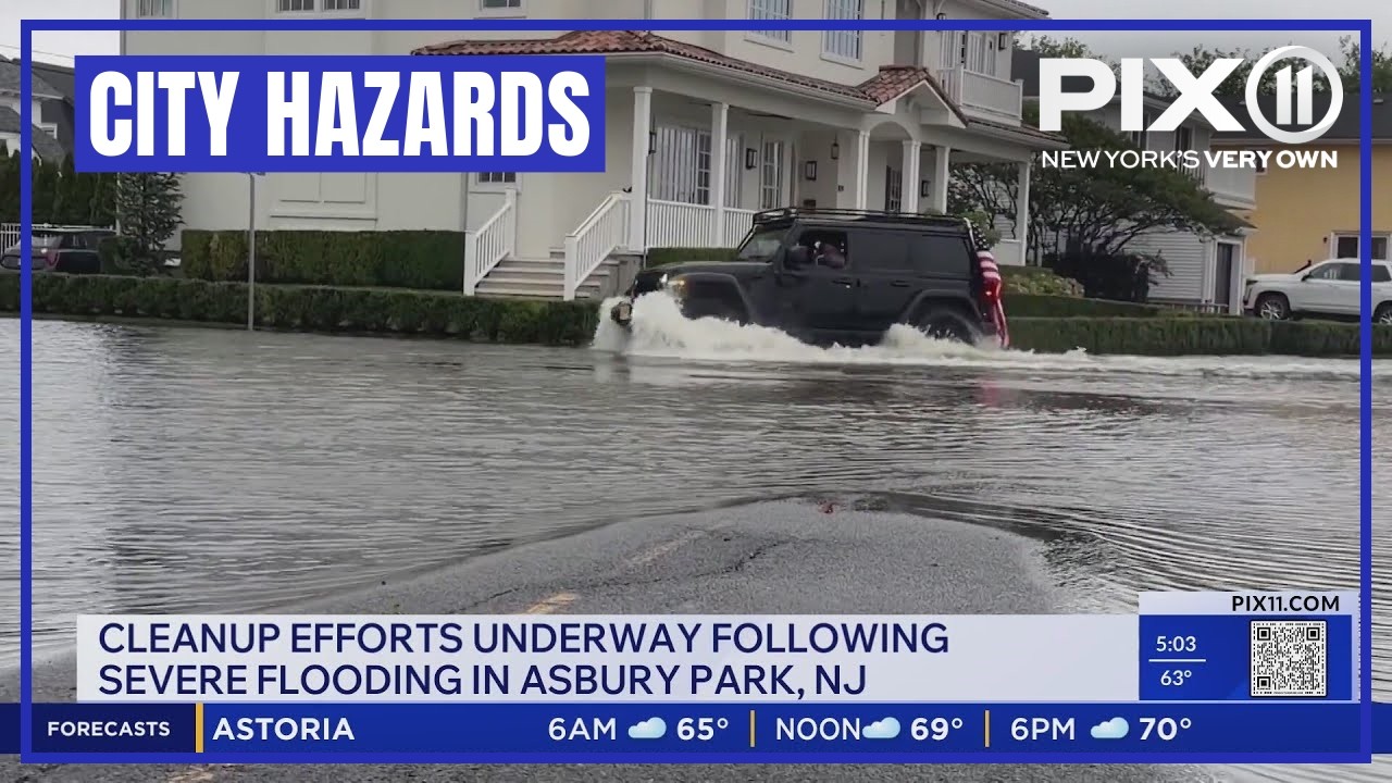 Cleanup underway following severe flooding in New Jersey