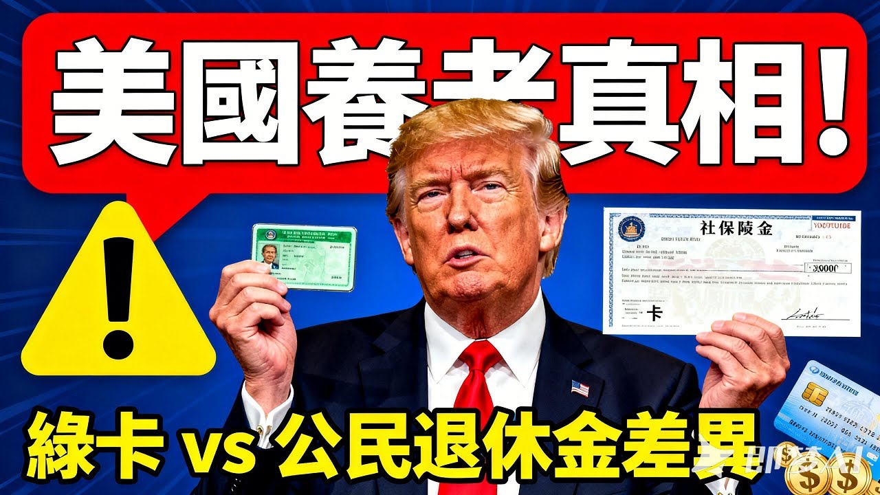 美國養老真相大揭秘：綠卡 vs 公民退休金差多少？別再被網絡謠言騙了！