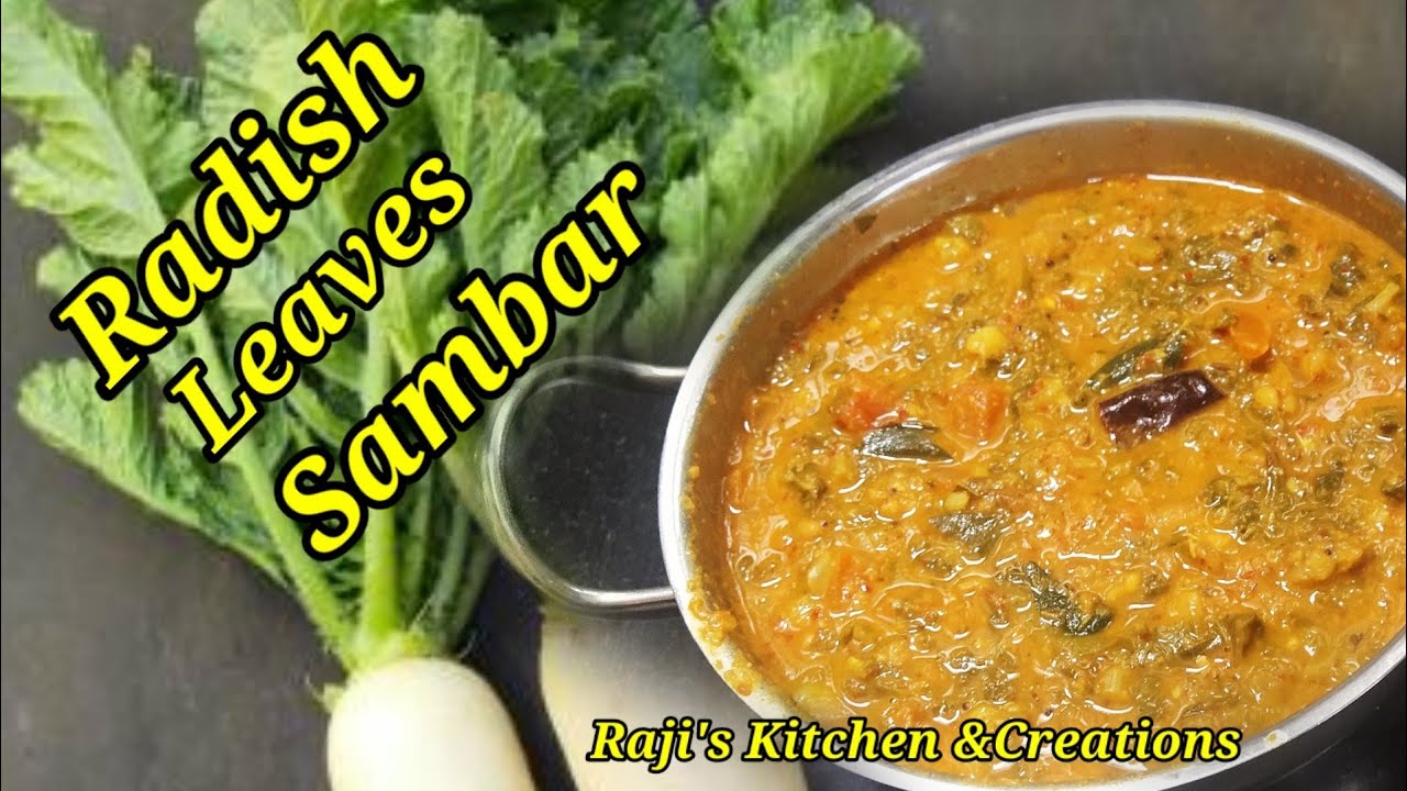 Radish Leaves Sambar/Mullangi soppina Huli