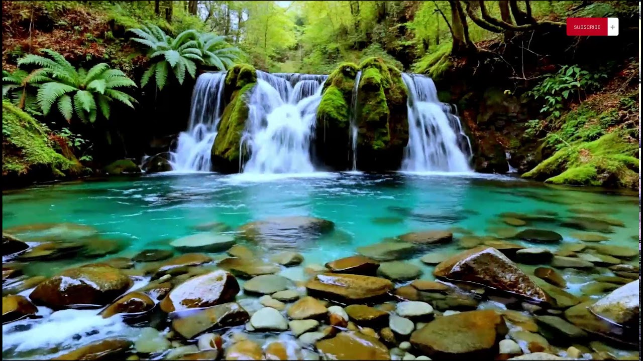 Quiet Forest River & Soft Piano Music | Peaceful Sleep Sounds