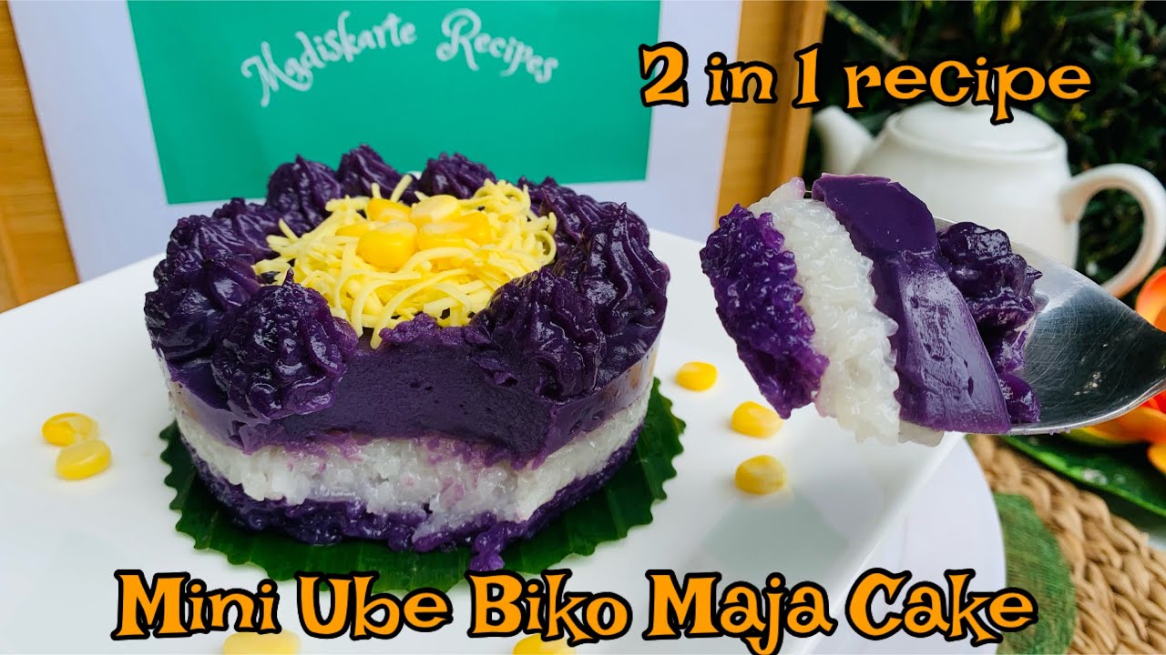 Mini Ube Biko Maja Cake! 2 in 1 recipe!