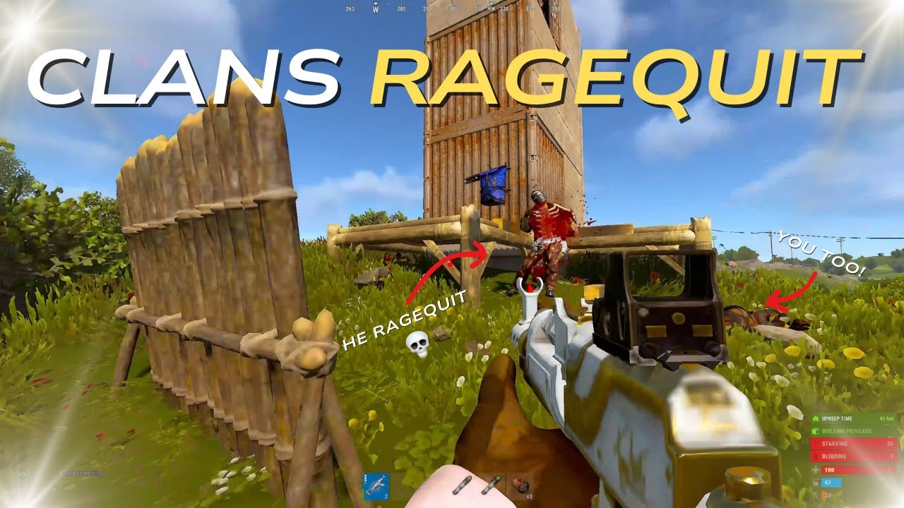 16,421 HOUR  PLAYER MAKES CLANS RAGEQUIT - RUST