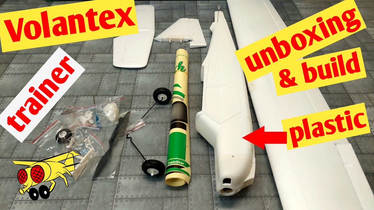 Volantex TrainStar Epoch 747-6 V2 1100mm Unboxing & Build RC Trainer plane Best beginner rc plane