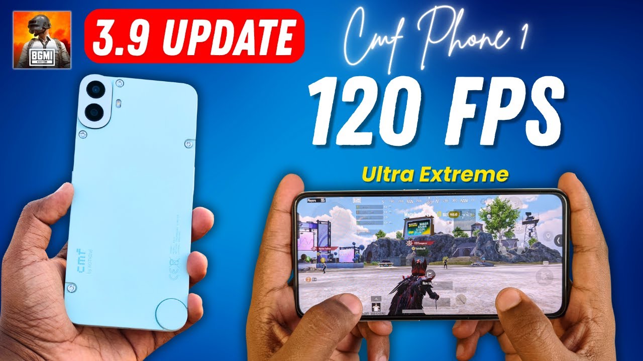 CMF Phone 1 BGMI 3.9 Update 120 FPS Test 🔥 Smooth TDM + Hot Drop Gameplay?