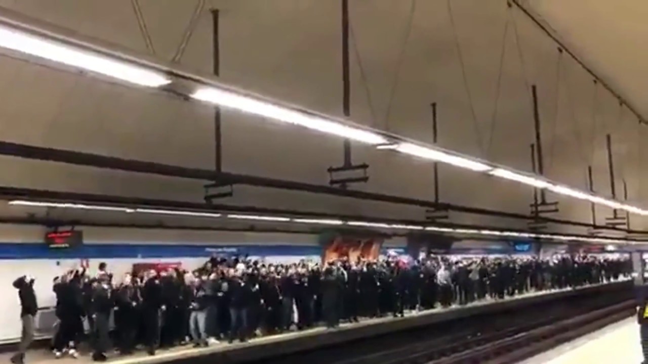 PSG ultras in Madrid