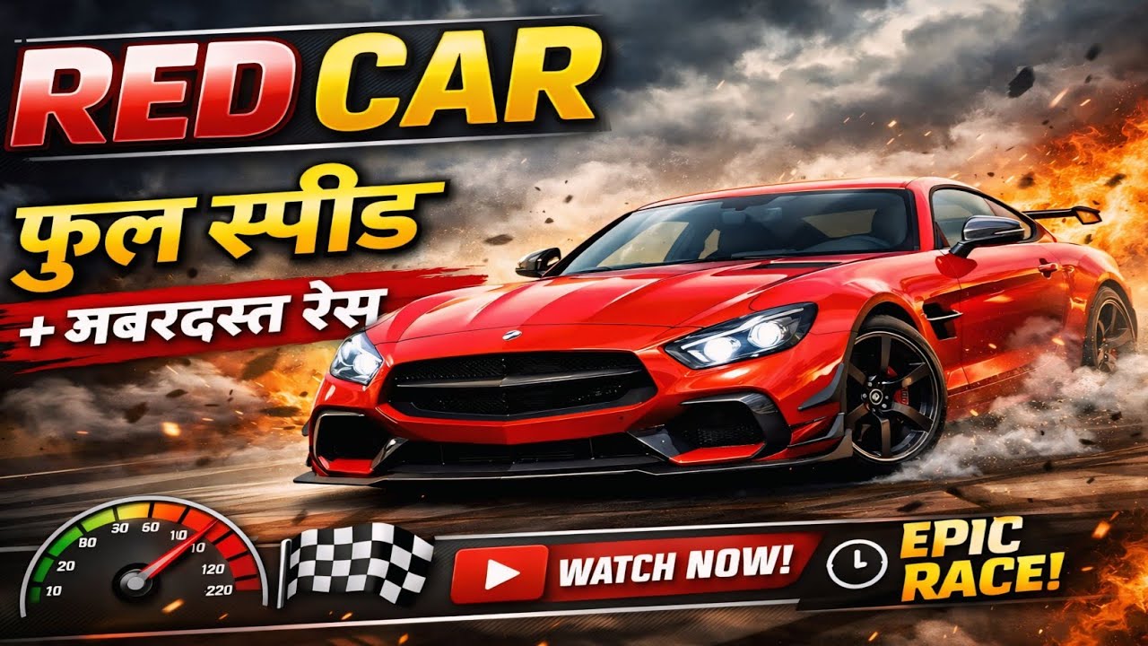 New red Car Top Speed Challenge 💨 | Car Racing Game Play Hindi Curbgo Gaming