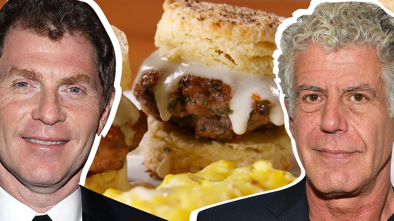 Bobby Flay Vs. Anthony Bourdain: Whose Biscuits & Gravy Is Better?