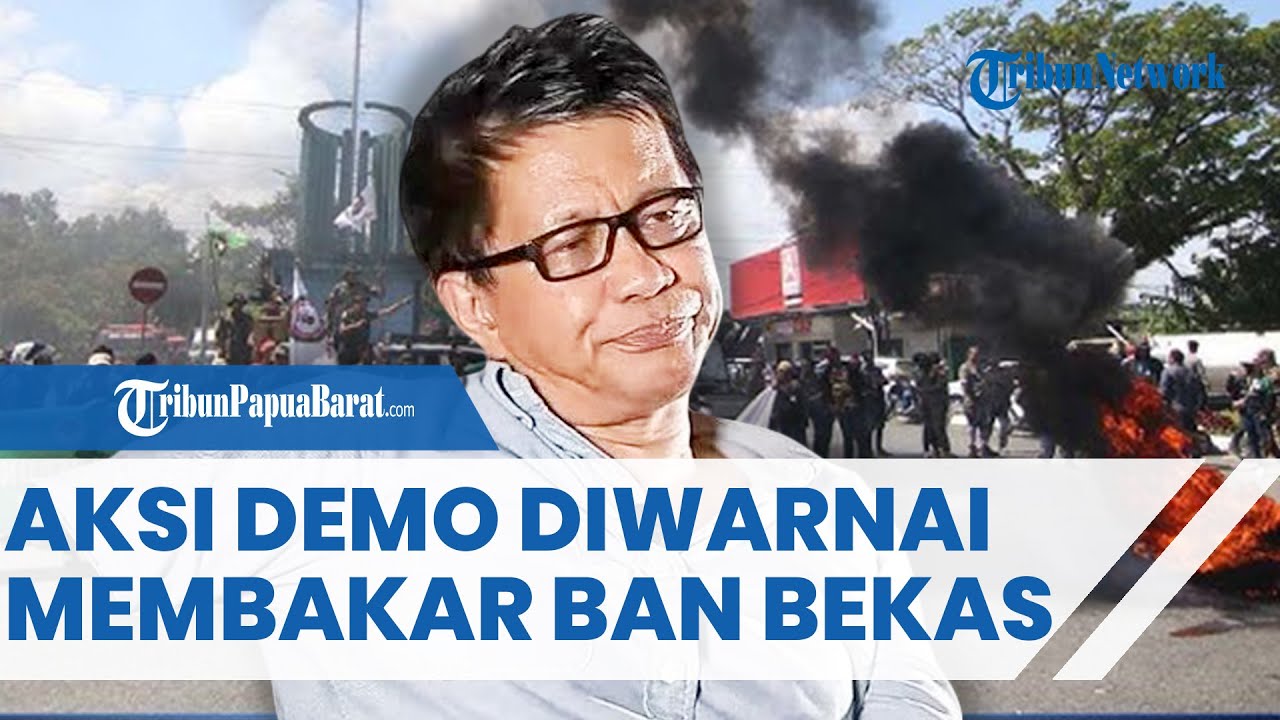 Detik-detik Aksi Demo Lanjutan Tuntut Penangkapan Rocky Gerung di Balikpapan, Massa Bakar Ban Bekas