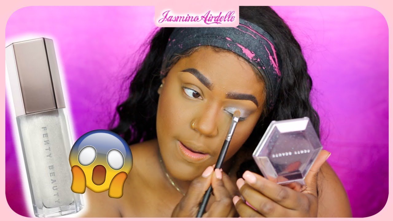 Fenty Beauty Diamond Bomb & Diamond Milk  | Review & Demo on Dark SKin