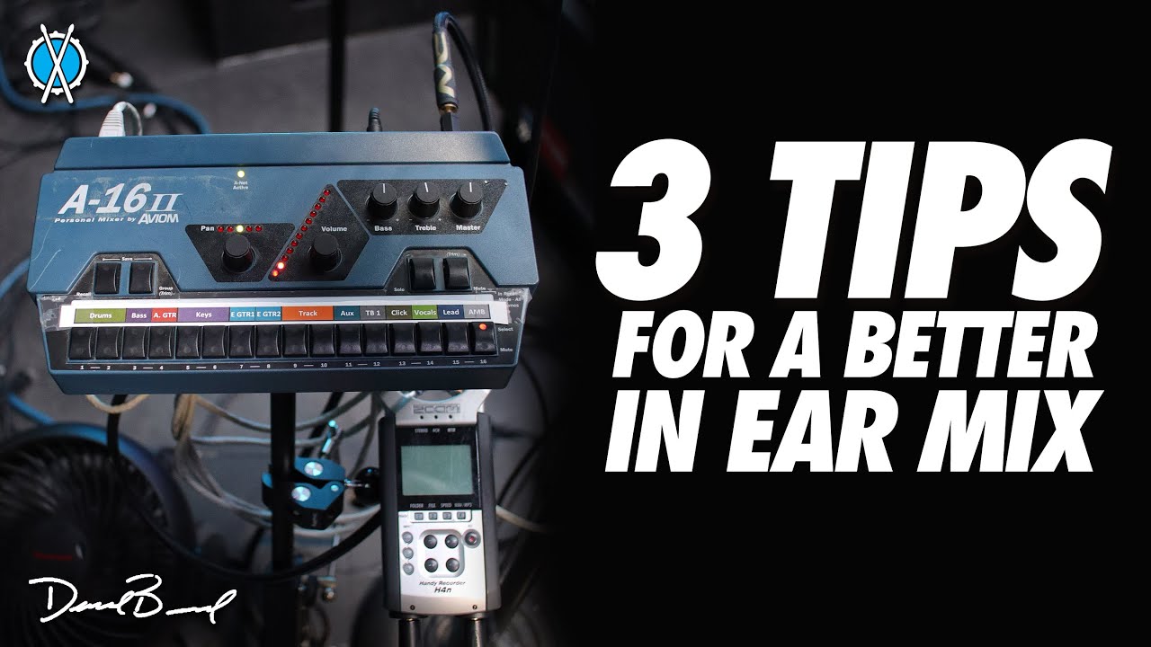 3 Tips for a better in ear mix! // Drum Vlog