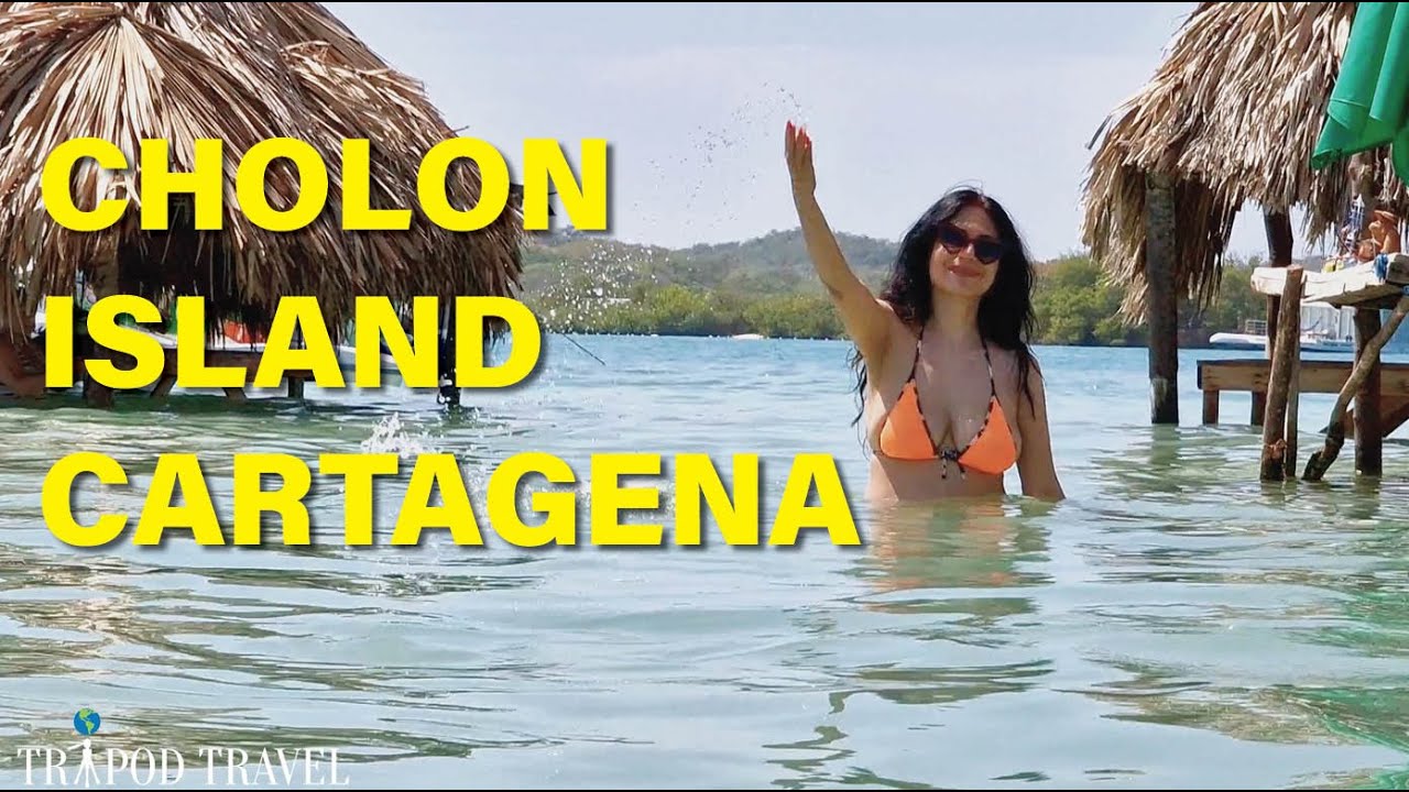 CHOLON ISLAND CARTAGENA | ISLA CHOLON PARTY ISLAND CARTAGENA COLOMBIA | 4K BEACH TOUR CHOLON 