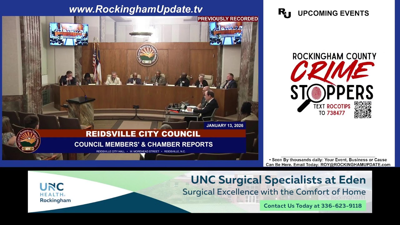 Your Daily Broadcast is Live! | Brought to You by UNC Health Rockingham | Watch 24/7 – www.Rocking