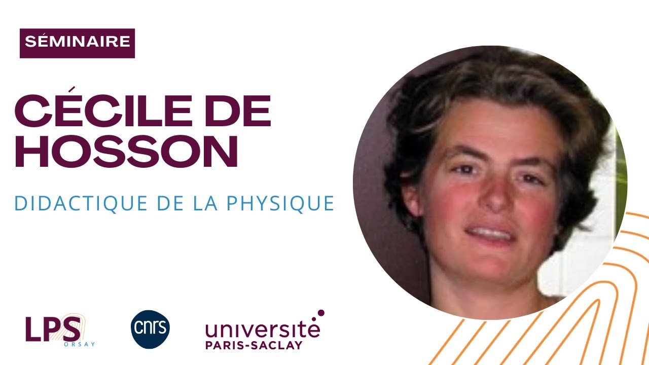 Cécile de Hosson. Didactique de la physique
