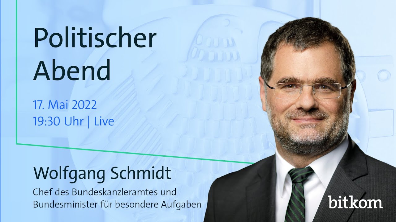 Leitlinien der Digitalpolitik der Ampel | Kanzleramtschef Wolfgang Schmidt | Bitkom