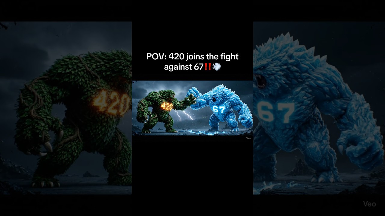 67 vs 420 part 1 #67 #420 #meme #trending #viral #tuff #funny #ai